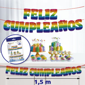 B/ GUIRNALDA FELIZ CUMPLEAÑOS ARCOIRIS