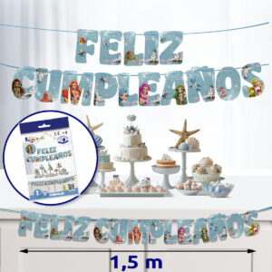 B/ GUIRNALDA FELIZ CUMPLEAÑOS SIRENA