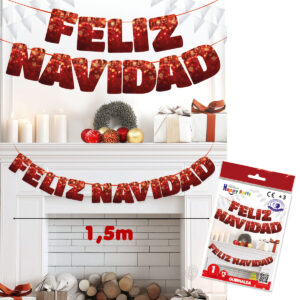 GUIRNALDA 'FELIZ NAVIDAD' ROJO