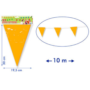 B/ BANDERIN TRIANGULAR 10M PLASTI. AMARILL.5313-02