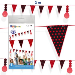 B/ GUIRNALDA BANDERINES TRIANGULARES ROJO