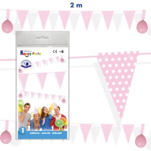 B/ GUIRNALDA BANDERINES TRIANGULARES ROSA