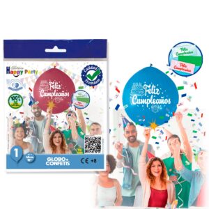B/ 1 GL.FELIZ CUMPLEAÑOS CONFETI 37GP MIX R.5353