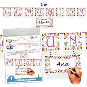 GUIRNALDA COMUNION NIÑA PERSONALIZABLE REF.5434-06