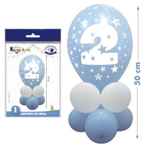 KIT CENTRO NUMERO 2 CELESTE/BLANCO REF.5661-2