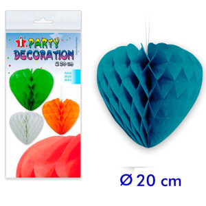 B/ PARTYDECO 1 CORAZON ABEJA 20 CM CELESTE-09
