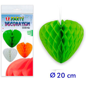 B/ PARTYDECO 1 CORAZON ABEJA 20 CM VERDE-12