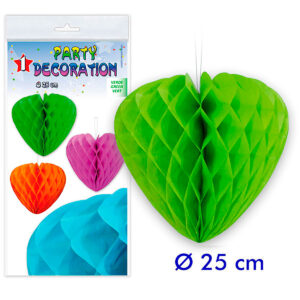 B/ PARTYDECO 1 CORAZON ABEJA 25 CM VERDE-12
