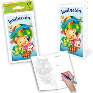 B/ 6 TARJETA OSOS GLOBO