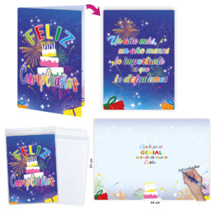 B/ TARJETÓN F.CUMPLEAÑOS F. ARTIFICIALES R6627-01