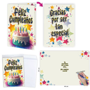 B/ TARJETÓN F.CUMPLEAÑOS ESTRELLAS R.6627-03