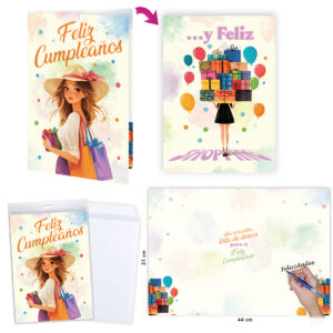 B/ TARJETÓN F.CUMPLEAÑOS CHICA R.6627-08