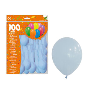 B/ 100 GLOBOS Ref.9RP-72 AZUL BEBE