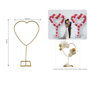 ARCO DE HIERRO 0,95 x 2,4 m CORAZON ALTO