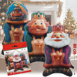 B/3 GL POLIAMIDA 3 REYES MAGOS 80 cm