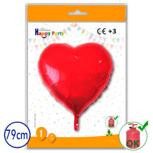 B/1 POLIAMIDA CORAZON ROJO 79cm R.206-32
