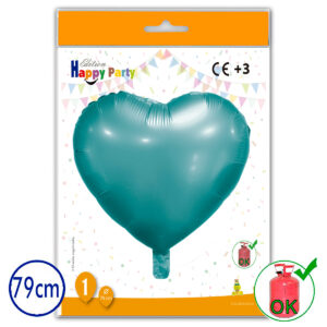 B/1 POLIAMIDA CORAZON AGUA MARINA 79cm R.206-S62