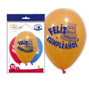 B/ 10 GL. FELIZ CUMPLEAÑOS CON TARTA Ref.5208