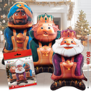 B/3 GL POLIAMIDA 3 REYES MAGOS 80 cm