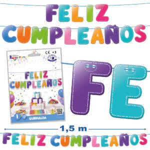 B/ GUIRNALDA FELIZ CUMPLEAÑOS BORDADO Ref 6126-01