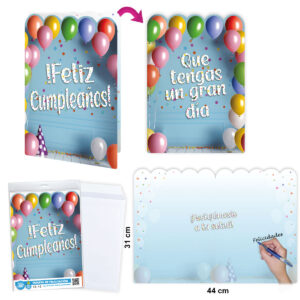 B/ TARJETÓN FELIZ CUMPLEAÑOS CONFETI R.6625-01