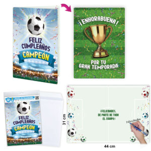 B/ TARJETÓN F.CUMPLEAÑOS FUTBOL R.6627-06