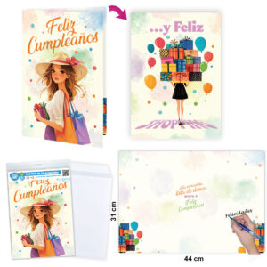 B/ TARJETÓN F.CUMPLEAÑOS CHICA R.6627-08