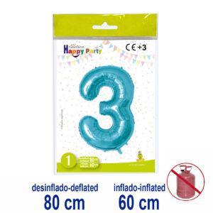 B/ 1 GL. POLIAMIDA N? 3 COLOR AZUL CLARO 80/60 CM
