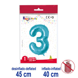 B/ 1 GL. POLIAMIDA N? 3 COLOR AZUL CLARO 45/40 cm
