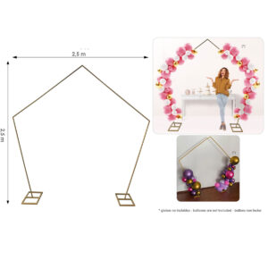 ARCO DE HIERRO 2,5 x 2,5 m PENTAGONAL